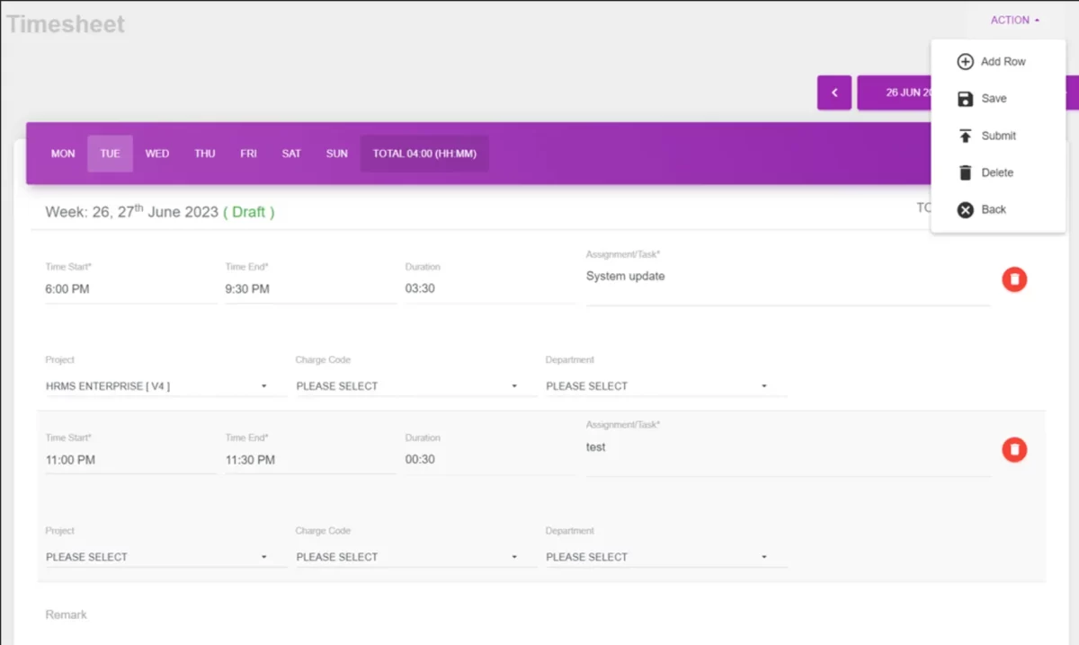 3B4.Employee Self Service-Timesheet